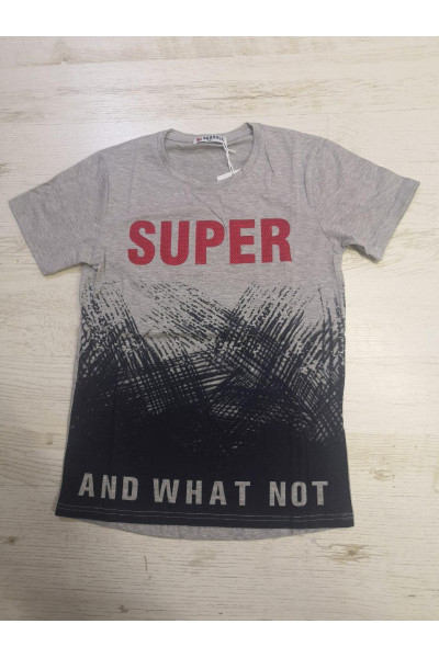 Super gray t-shirt for a boy