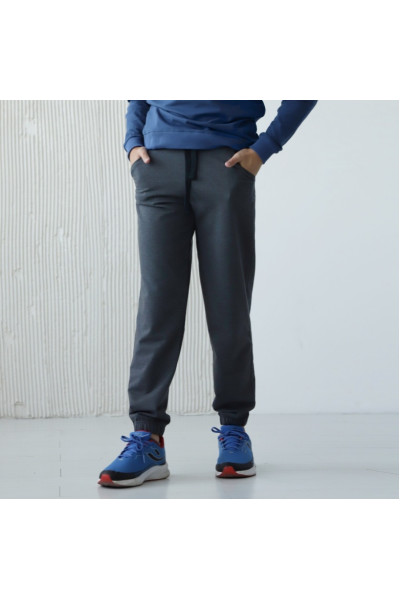 sports pants for boys 140-164 gray