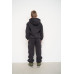 warm suit with a zipper for a boy dark gray