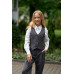 suit for girls dark gray