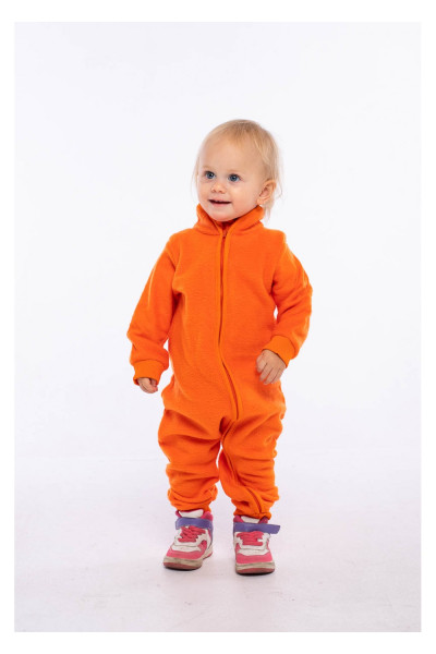 fleece overalls for girls orange