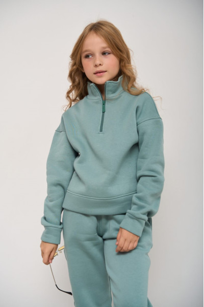 Warm mint tracksuit for girls