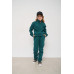 Warm tracksuit for girl green
