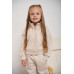 Warm tracksuit for girls beige