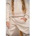 Warm tracksuit for girls beige