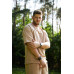Men's suit shorts and T-shirt beage
