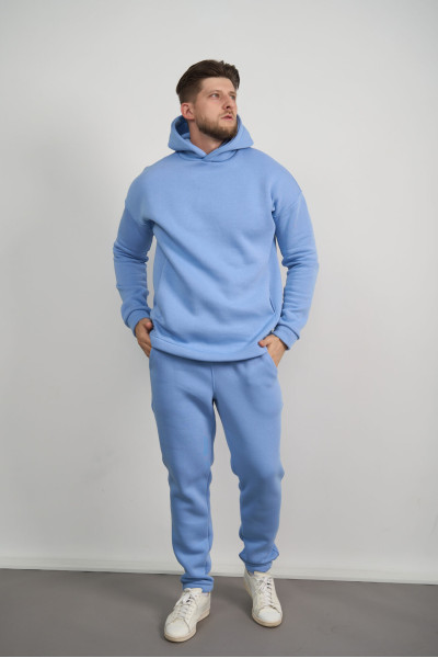 warm sports suit for men blue