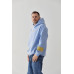 warm hoodie for men with embroidery blue