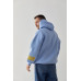 warm hoodie for men with embroidery blue