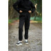 warm suit with a hood black