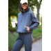 warm suit with a hood dark gray