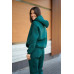 warm suit with a hood green