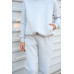 warm suit with a hood light gray