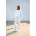 warm suit with a hood light gray