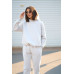 warm suit with a hood light gray