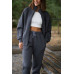 warm suit without a hood dark gray