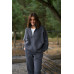 warm suit without a hood dark gray