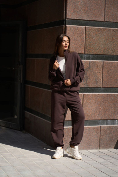 women's suit brown