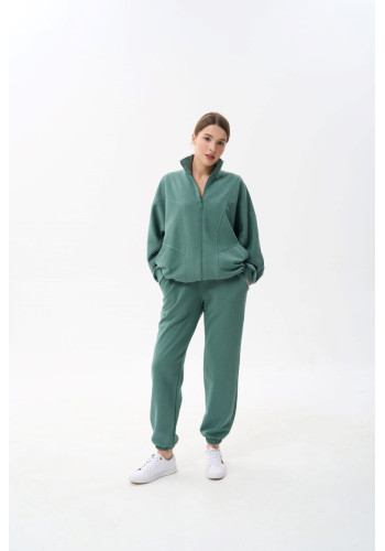 women's suit dark mint