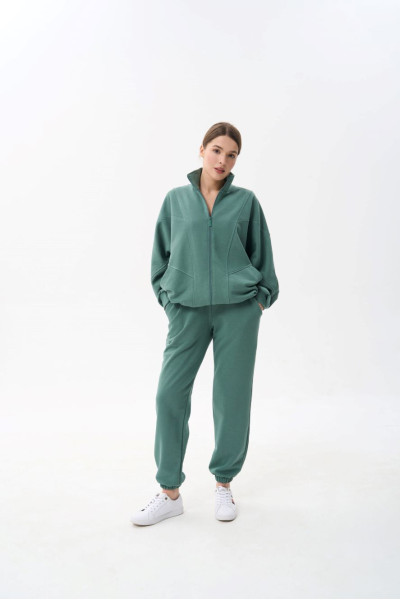 women's suit dark mint