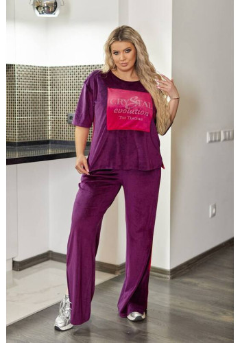 women's velour suit burgundy