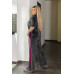 women's velour suit graphite