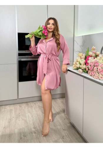 women's silk robe pink