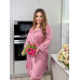 women's silk robe pink