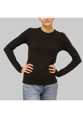 women's long sleeve T-shirt black