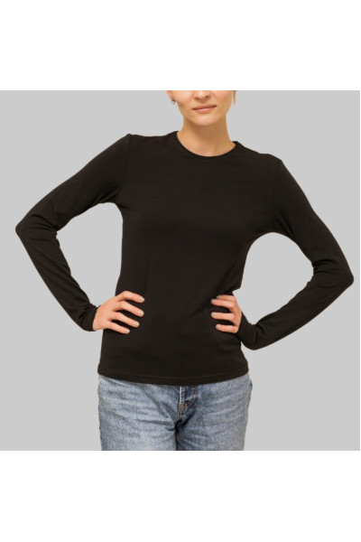 women's long sleeve T-shirt black