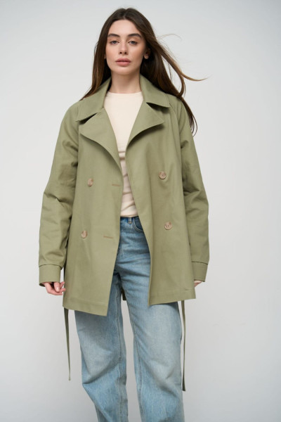 pistachio trench coat