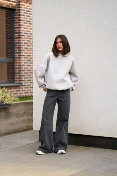 warm hoodie for women gray