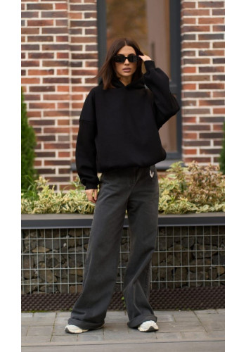 warm hoodie for women black