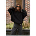 warm hoodie for women black