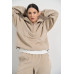 beige fleece tracksuit