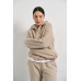 beige fleece tracksuit