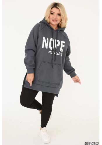warm oversized tracksuit in grey