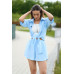 women's suit with shorts blue